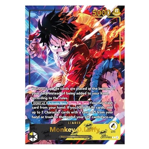 Monkey D. Luffy St13 – Anführerkarte – Custom One Piece Proxy – Goldfolie – Serie 2