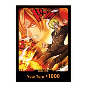Set of 10 Custom Don!! Cards –  Sanji Vinsmoke – Collector Series 1 – Black Border + Gold Foil text & Holographic – Inspired Fan Art TCG