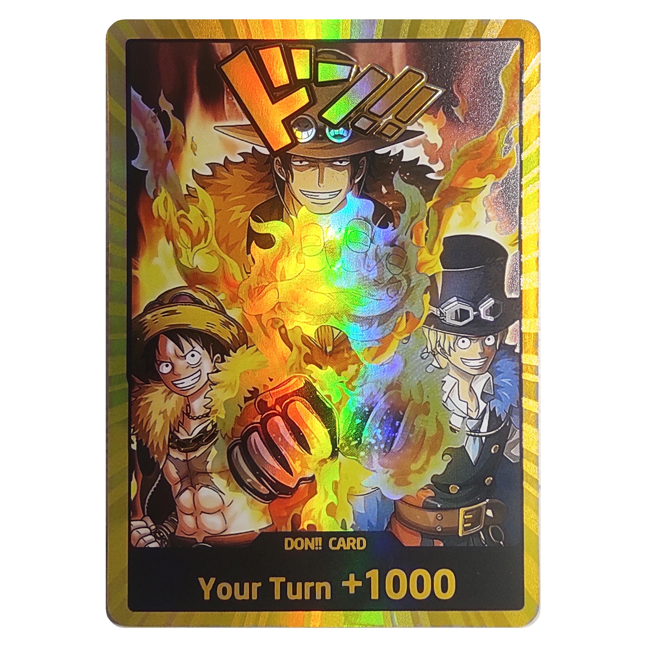黒潮 Portfolio du 20eme anniversaire Set of 10 Donation!! Cards – Ace Luffy Sabo – Custom One Piece