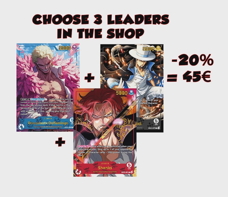 Yamato – Carta de Líder – Proxy Personalizado de One Piece – Folha de Ouro – Série 2 Set of 3 Leaders