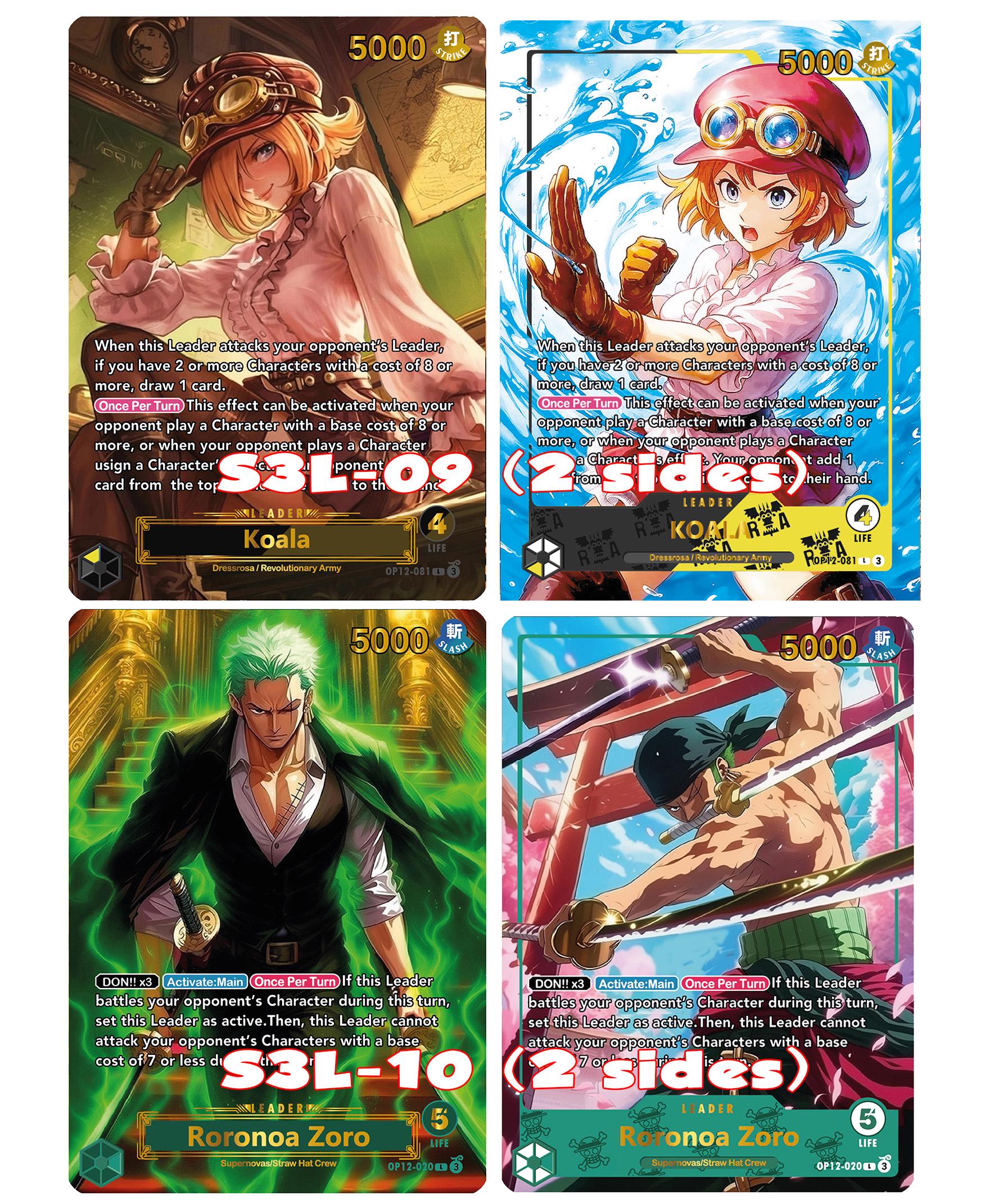 Sanji OP12 – Leader Card – Custom One Piece Proxy – Gold Silver