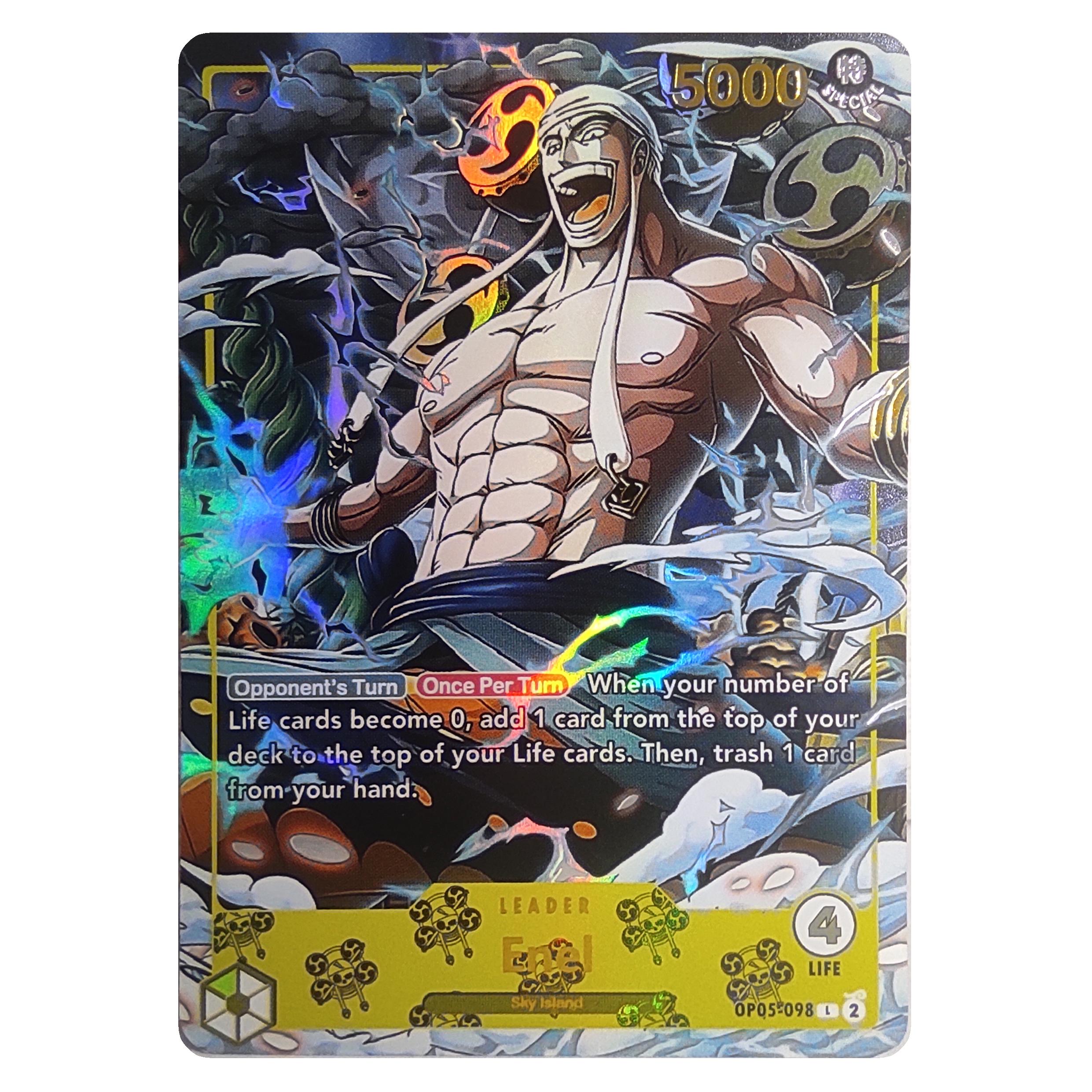 Enel – Leader Card – Custom One Piece Proxy – Gold Foil – Series 2