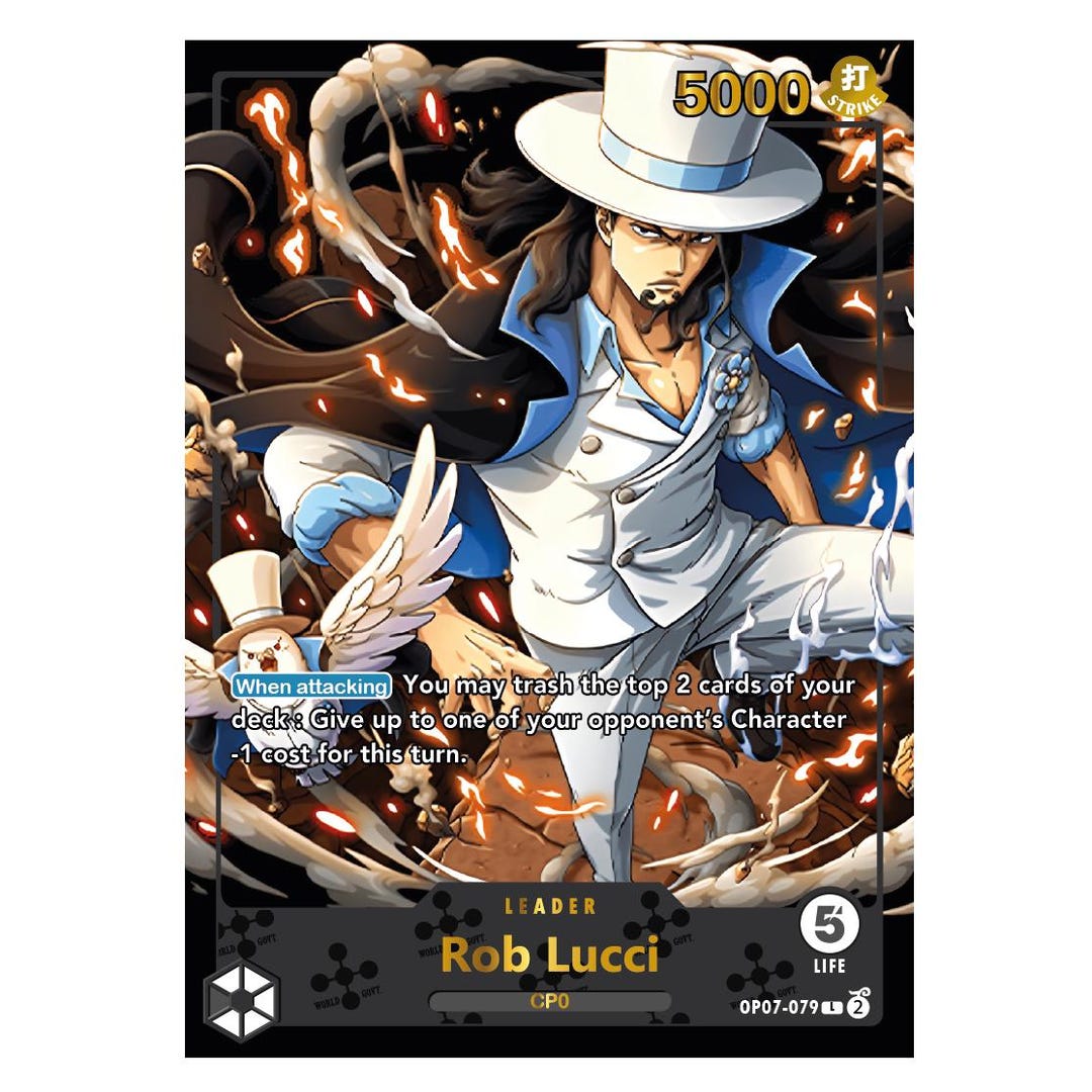 Lucci Op07 – Leader Card – Custom One Piece Proxy – Gold Foil