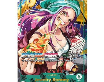 Jewelry Bonney – Leader Card – Custom One Piece Proxy – Gold Foil – Series 2