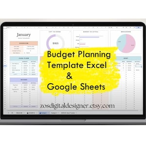 Excel Budget Planning Template | Excel & Google Sheets  Budget (Dark Theme) |  Budget Spreadsheet  | Expense Budgeting Finance