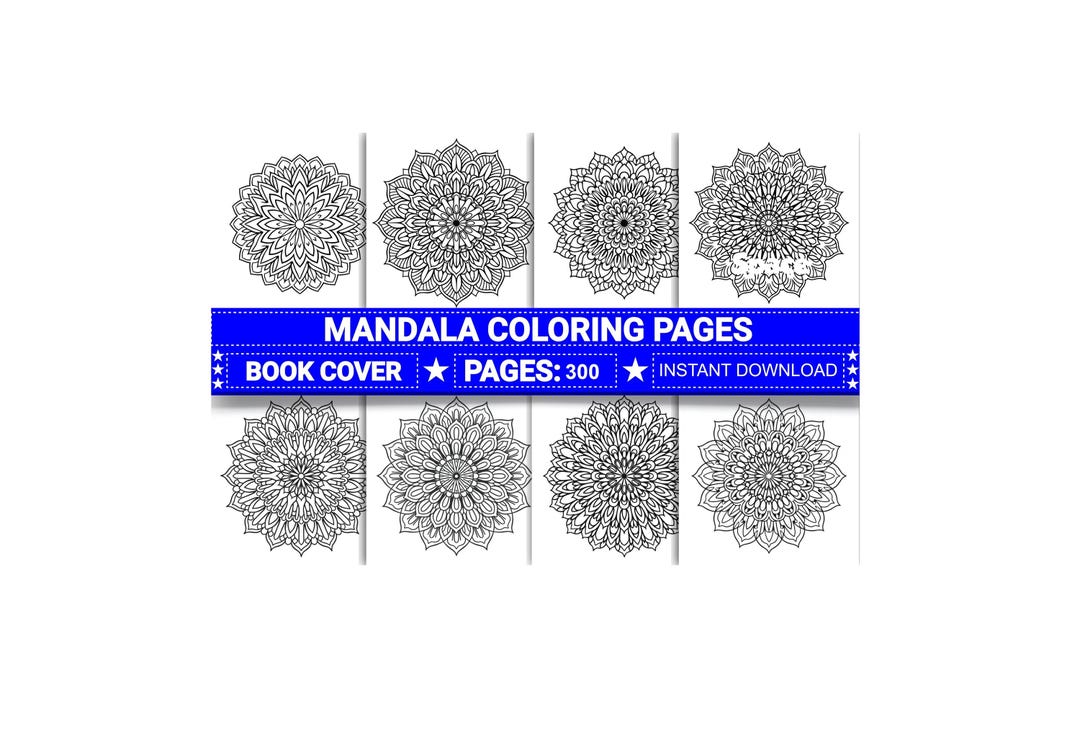 Digital Mandala Coloring Book - Instant Download With 300 Intricate ...