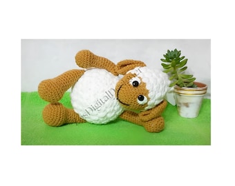 Crochet sheep snuggler pattern Lamb lovey pattern Animal baby cuddle toy pattern Amigurumi Sheep Crochet Pattern
