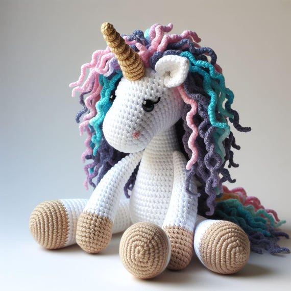 P*O様 ユニコーンさんの編みぐるみ◎ P*O様 ユニコーンさんの編みぐるみ◎ あみぐるみ ユニコーン の編み図
