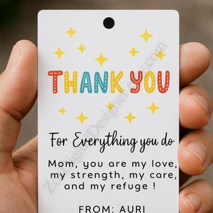 Teacher Appreciation Editable Canva Thank You Tags | Celebrate Teachers, Staff, Back to School, and Principal Gifts
