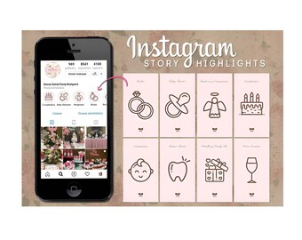 245 lifestyle icons for Instagram Highlight | Canva Templates | Instagram Story Covers | Editable Branding Kit | Digital Download
