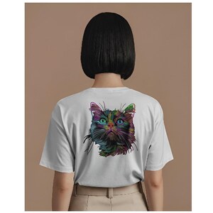 Multicolor Cat Embroidery Design – Digital File for Machine Embroidery – 3” to 7” Sizes – Cute Feline Pattern – Instant Download