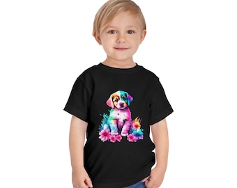 Pawsitively Adorable: Dog Design T-shirt  for kids , Toddler Short Sleeve Tee with