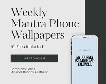 May include: A white smartphone with a blue screen displaying a motivational quote: "MY JOURNEY IS UNIQUE AND VALUABLE." The quote is in black text and is centered on the screen. The phone is on a white background. The text "week ten" is in the top left corner of the screen.