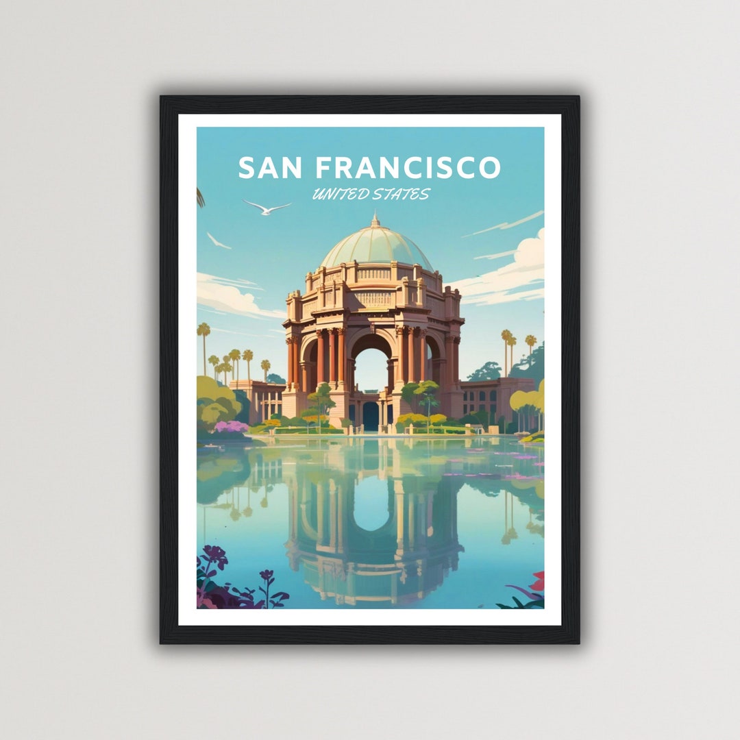 San Francisco Travel Print Wall Art San Francisco Wall Hanging Home Décor USA Art Lover Gift San