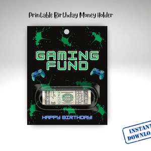 Geldkarte Geburtstag / Gaming Funds Geldkarte / Geburtstagsgeldhalter / Geburtstagsgeschenk / Videospiel Geschenk / Geldkartenhalter