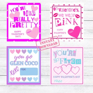 Mean Girls Inspired Valentine’s Day Cards/ School Classroom Valentine’s/ Printable/ Instant Download/ Digital