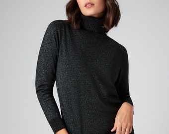 Lurex turtleneck sweater