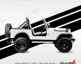 Cj / Yj / Tj Hood Vinyl Decals Kit (Silver/Black/White/Gold)