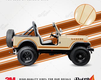 Cj5 – Cj7 Vinyl Hood Decals & Stripes Kit (1980-1984)