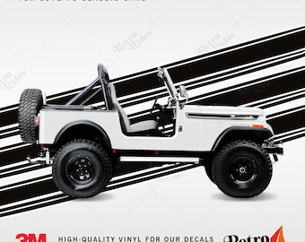 C5 – Cj7 – Cj8 Hood Decals & Stripes Vinyl Graphics Kit (1972-1975)