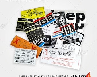 Cj5 – Cj7 – Cj8 Restoration Sticker / Decal Kit (1974 -1986)