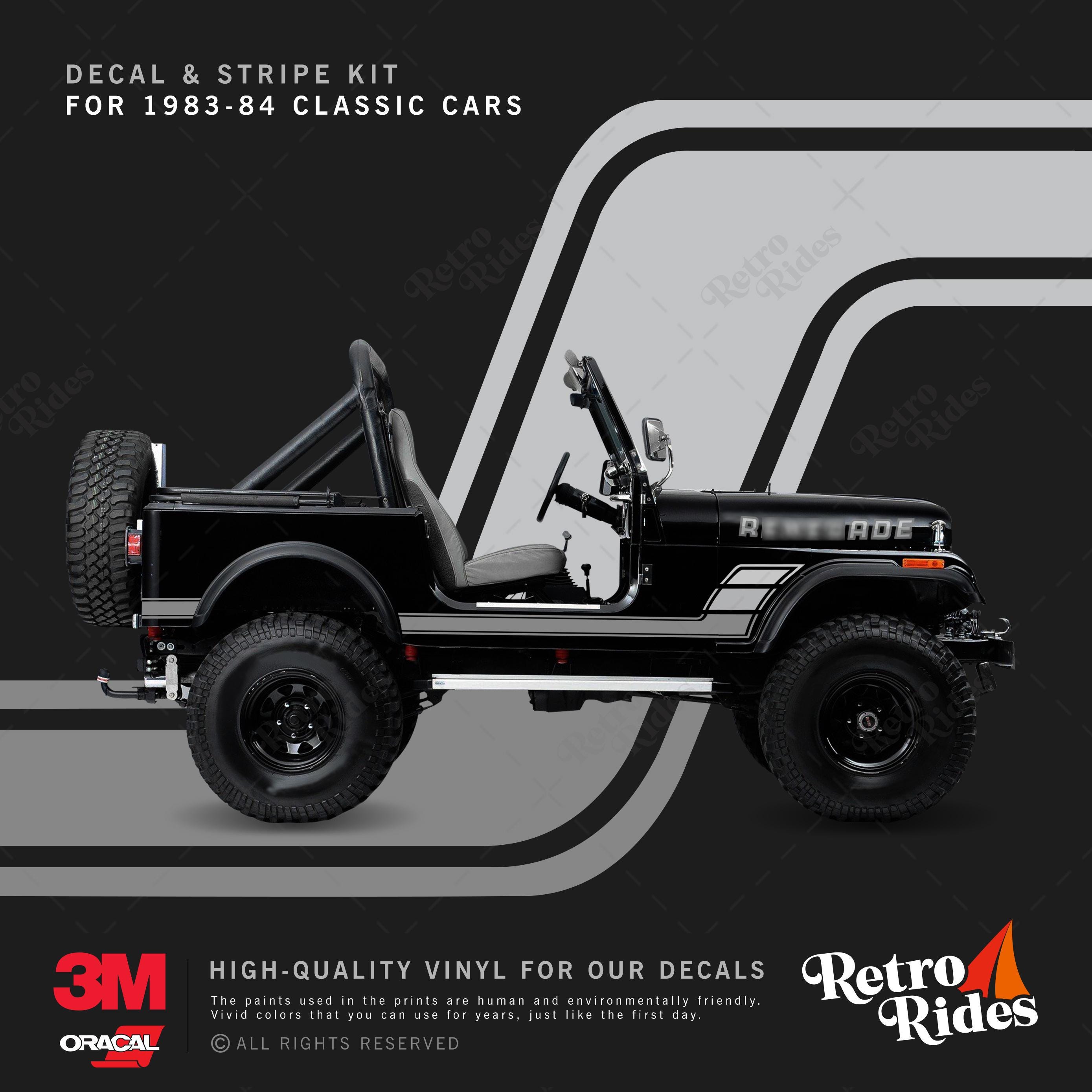 Cj5 - Cj7 – Cj8 Decals & Stripes Sticker Kit (1983-1984) - Etsy