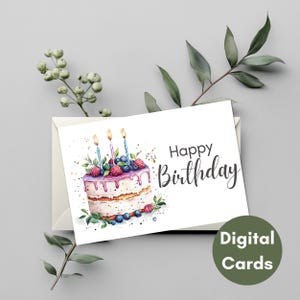Alles Gute zum Geburtstag druckbare Karte | Digitaler Download | 10x18 & 13x18 | Sofortdownload | Geburtstagskarten