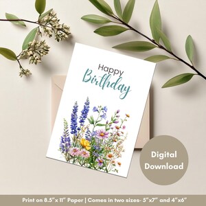Alles Gute zum Geburtstag druckbare Karte | Digitaler Download | 10x18 & 13x18 | Sofortdownload | Geburtstagskarten