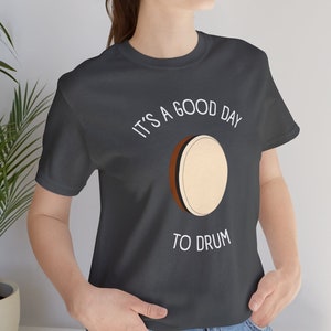 Frame Drum Unisex Short Sleeve Tee, best tar drum gift, tar drum t-shirt, gift for drummer, frame drum crew neck tee shirt birthday gift