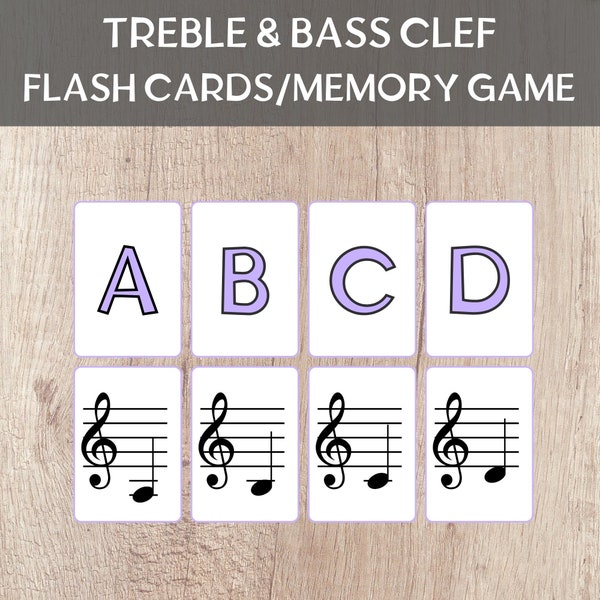 Music Flash Cards Etsy