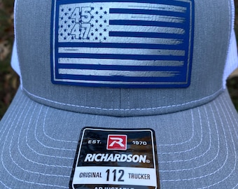 45 - 47 Trump hat gift for patriotic Dad Maga gift hat for Trump supporter hat pro America gift for Republican make America great hat