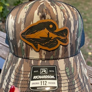 Crappie fisherman trucker hat gift for crappie fishermen Richardson patch hat gift for husband fishing hat for Dad