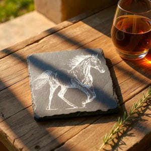 horse engraved slate coasters engraved horse gift for Mom horse rider gift for horse owner engraved slate coasters gift horse owner