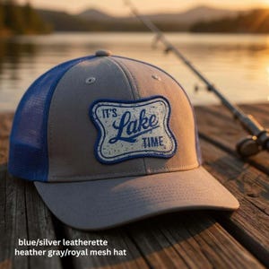 lake life trucker hat it&#39;s laketime hat for boater gift for fishermen hat lake time hat gift for Dad boating on the lake gift husband