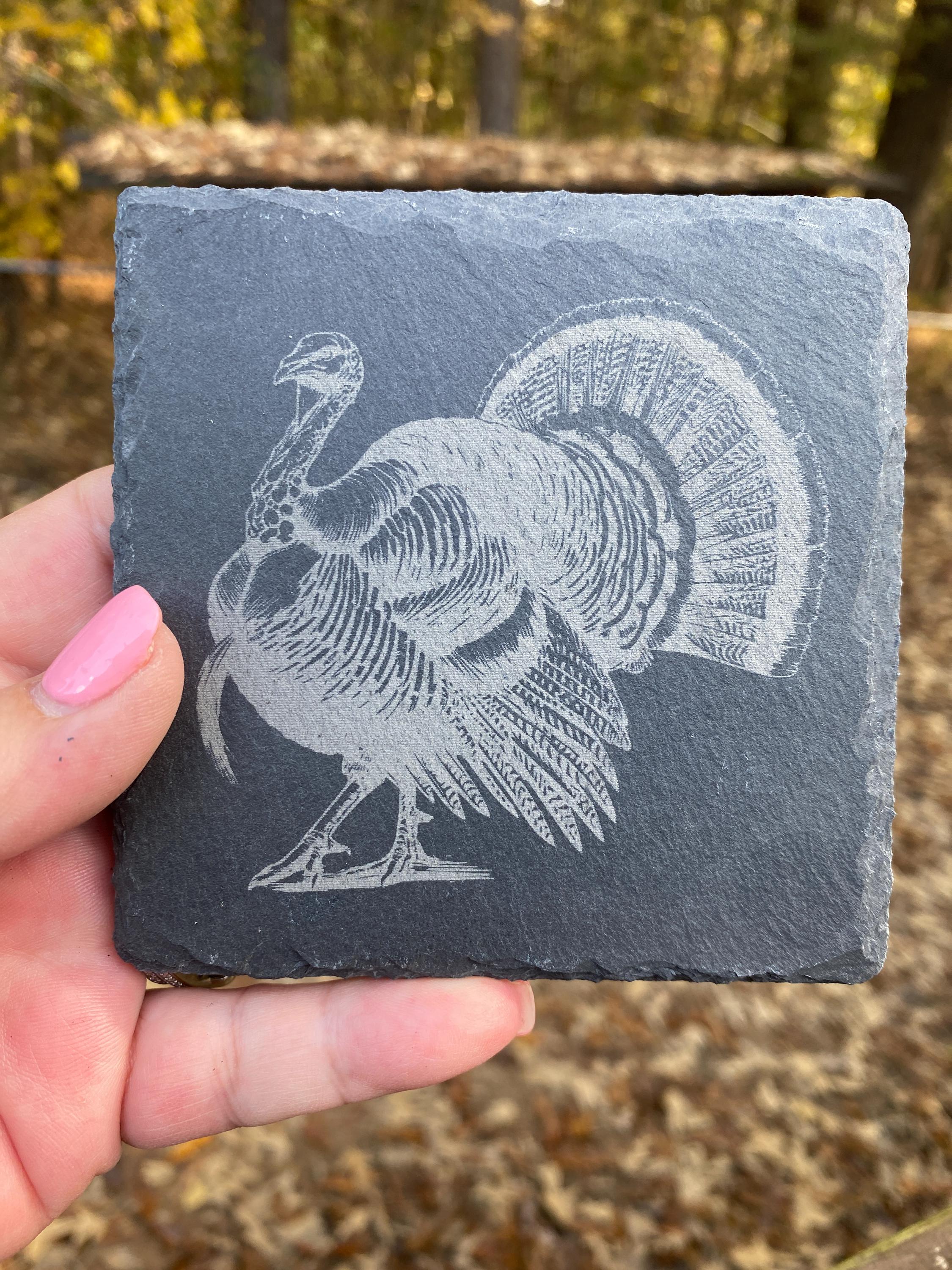 Engraved Slate Turkey Hunting Coasters: Cabin Decor Gift - Etsy