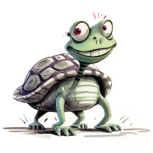 12 imágenes prediseñadas de tortuga lindas y divertidas, tortuga peculiar, imágenes prediseñadas de animales, JPG de alta resolución, planificador digital, diario basura, álbum de recortes, taza