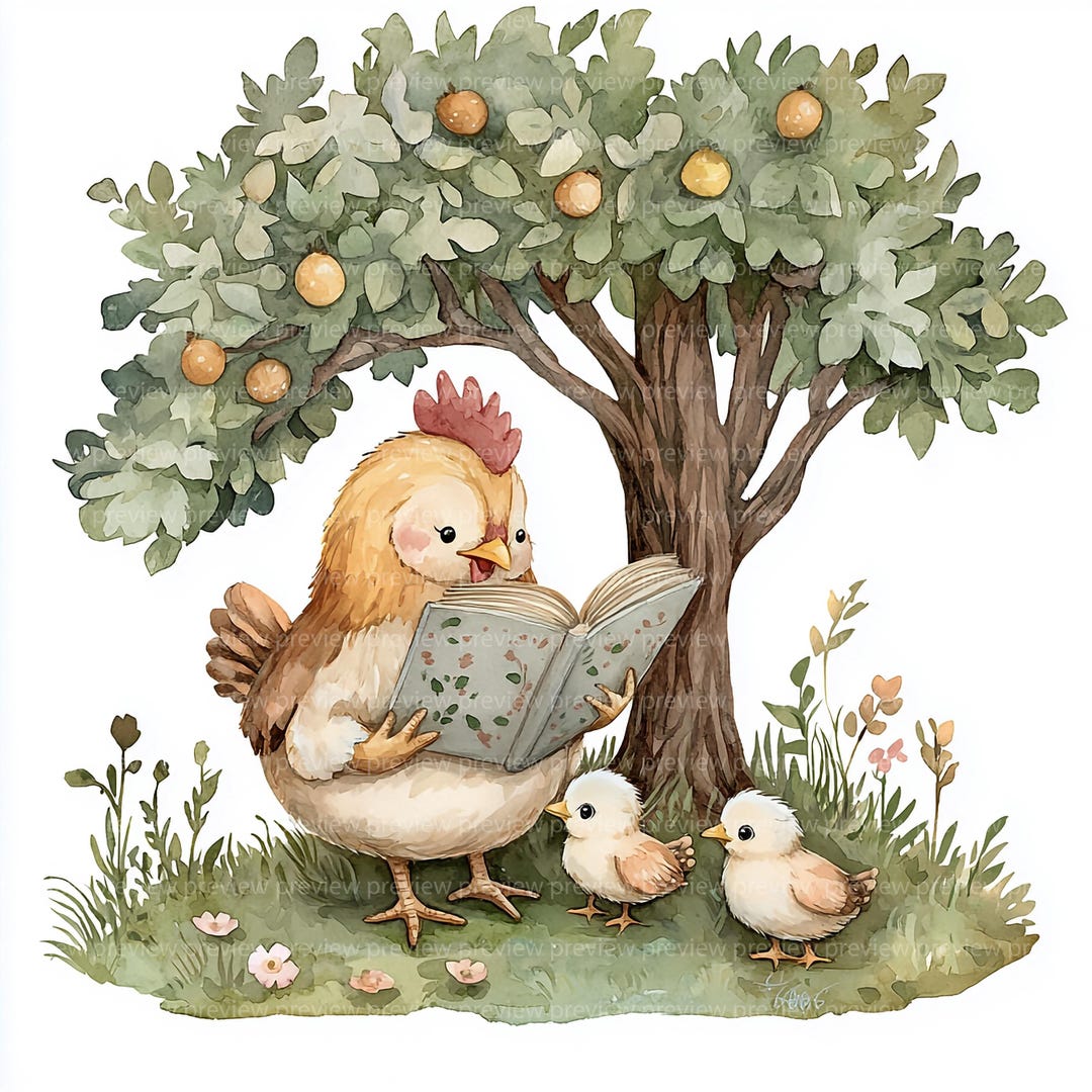 12 Storytime With Mother Hen Clipart, Chicken Family, Mother Hen With ...