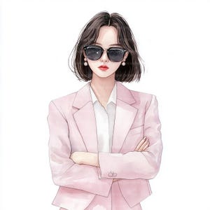 12 lindos cliparts de equipe, cliparts de chefe, garota de negócios, cliparts de mulher de negócios em aquarela | JPGs de alta qualidade | Download digital