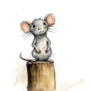 17 Funny Rat Clipart, Quirky Rat Clipart, Cute Rat Watercolor Clipart for Scrapbooking & Journals | High-Quality JPGs | Digital Download