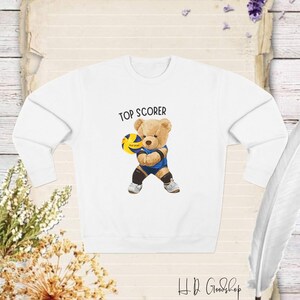 Top Scorer Teddy Bear Sweatshirt: Celebrate Your Achievements with Comfort and Style - Perfect for Casual Days, Sports Events!