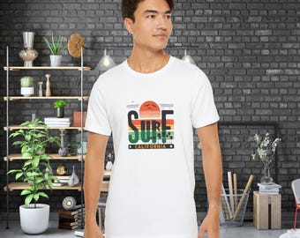 Camiseta de surf, regalo para ella, regalo para él, camiseta de surf para mamá, camiseta de surf, camiseta de me encanta el surf.
