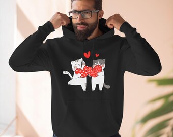 Bedårande design med "Parkatt"-uttalande för att fira kärlek och tillgivenhet - Perfekt för alla hjärtans dag och kattälskare!