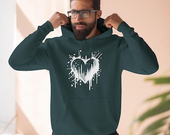 Celebrate Valentines Day with Our Cozy 'Heart' Hoodie - A Perfect Gift for Someone Special or to Show Your Love in Style!