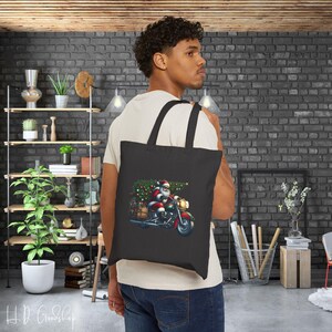 Celebrate Christmas with This Festive &#39;Santa&#39; Christmas Tote Bag - Perfect for Holiday Shopping, Gifts, and Spreading Cheer!