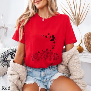 T-shirt bloemdesign, cadeau voor haar, moeder shirt voor bloem design T-shirt, I Love Flower T-shirts