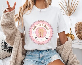 Milk Tea Boba T-Shirt, Gift for Her, Gift for Mom, Milk Tea Boba, Mom Shirt For Milk Tea Boba T Shirt, I Love Milk Tea Boba Shirt