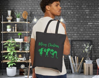 Our 'Merry Christmas' Tote Bag - Perfect for Festive Shopping, Gift Giving, and Adding a Touch of Christmas Magic to Your Day!