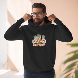 Perfect for Summer Adventures with Bold &#39;Surf Up&#39; Design - A Stylish, Comfortable Hoodie for Beach Lovers and Wave Seekers!