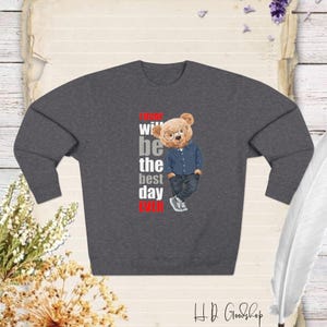Cuddle Up with Comfort: Adorable Teddy Bear Sweatshirt for Cozy Days and Playful Moments