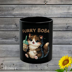 De perfecte mok voor liefhebbers van bellenthee en dierenliefhebbers - een schattig en grillig ontwerp dat de liefde voor Boba en harige vrienden combineert!